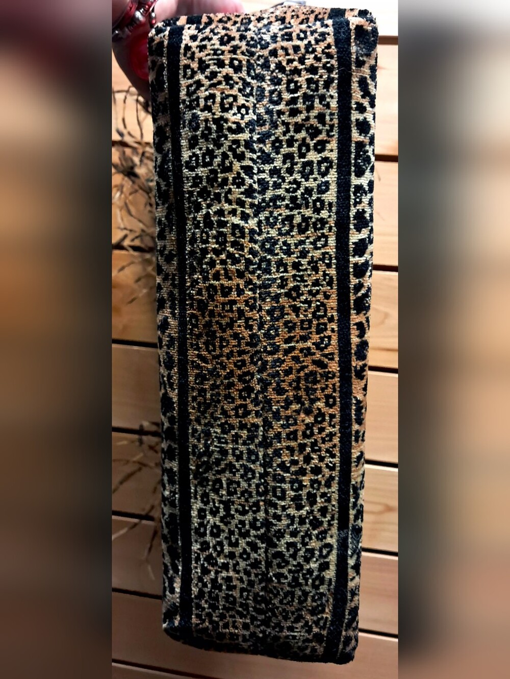 Salty Dog Leopard-Print Tote with Faux-Fur Trim - Picture 4 of 7